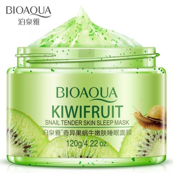 LEAVE-ON MINERAL NIGHT MASK “BIOAQUA” WITH KIWI AND SNAIL EXTRACTS